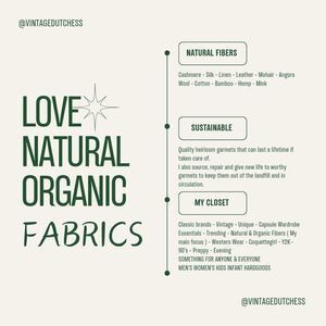 Shop my closet for unique finds & natural fibers!